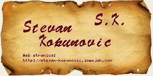 Stevan Kopunović vizit kartica